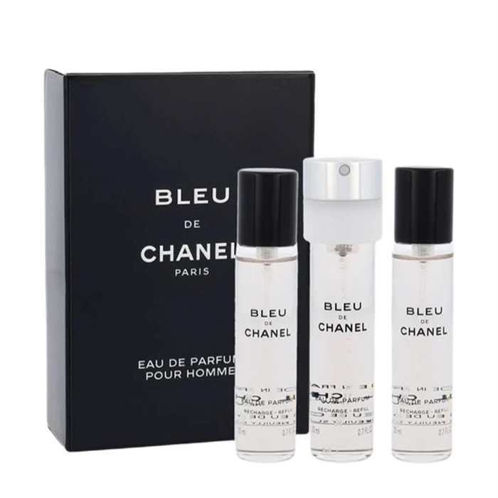 Bleu De Chanel Pour Homme Zestaw Woda Toaletowa Spray + Wkłady