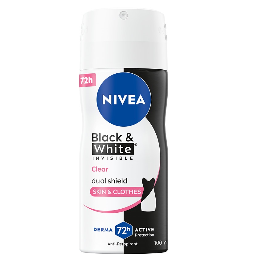 Black & White Invisible Clear Antyperspirant Spray