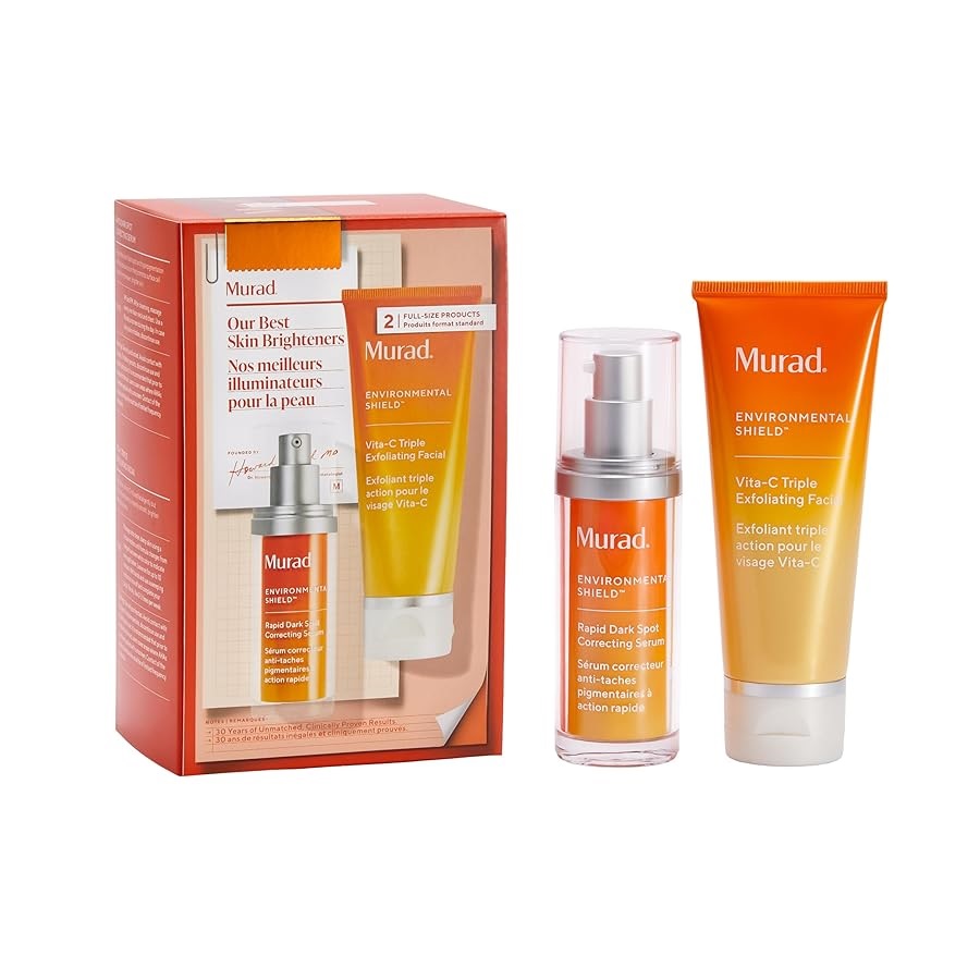 Our Best Skin Brighteners Zestaw Serum Redukujące Przebarwienia + Peeling Do Twarzy