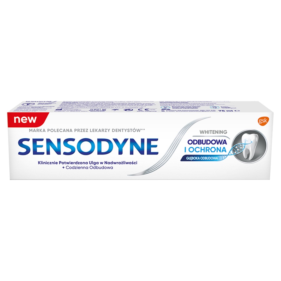 Odbudowa I Ochrona Whitening Pasta Do Zębów Z Fluorkiem