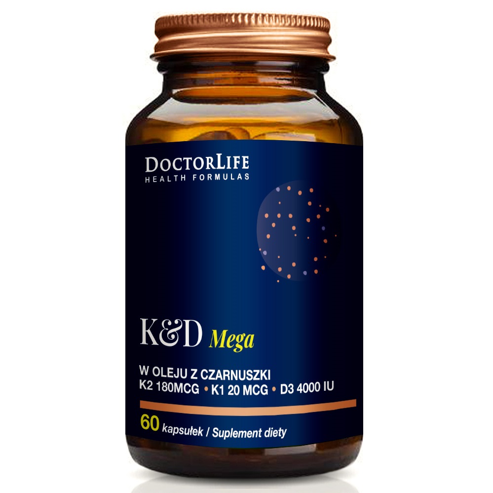 Mega K2+D3 W Oleju Z Czarnuszki Suplement Diety 60 Kapsułek