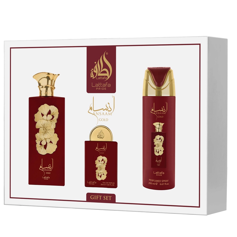 Ansaam Gold Zestaw Woda Perfumowana Spray + Woda Perfumowana Spray + Dezodorant Spray
